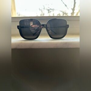 Oversized Square Black Sunglasses - Dark Smoke Lenses